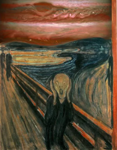 The Scream and Jupiter composite