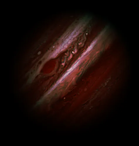 Processed Hubble image of Jupiter