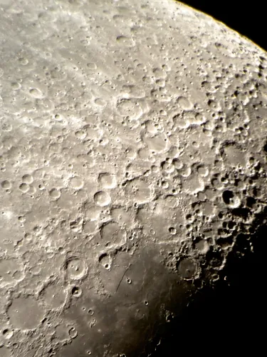 Detailed image of lunar craters