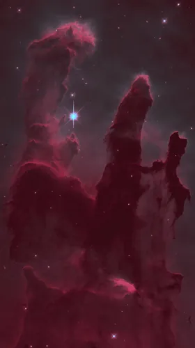 True-colour interpretation of the Pillars of Creation